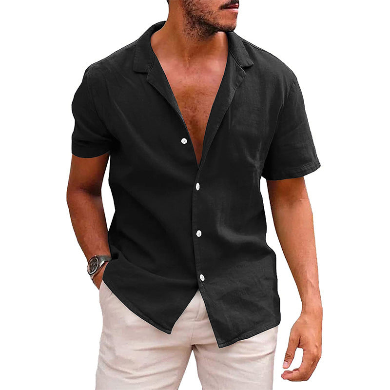 Men's Tops Casual Button Down Shirt Short Sleeve - VirtualBag